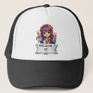 Peace and Love Anti Trump Merch Trucker Hat