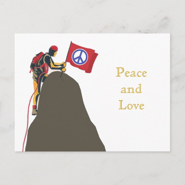 Peace and love climber postcard (Front)