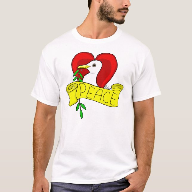Peace and Love Dove T-Shirt (Front)