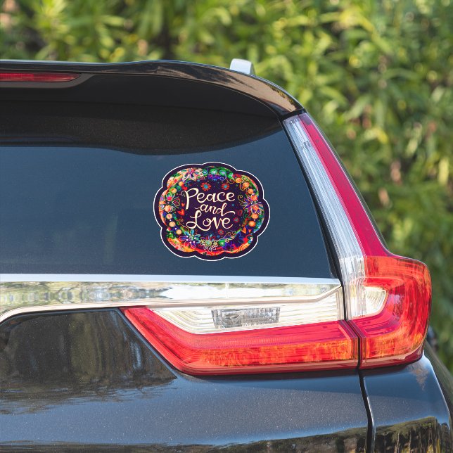 Peace and Love Encouragement Floral Inspirivity (Car Side)