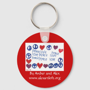 Peace and Love Key Chain