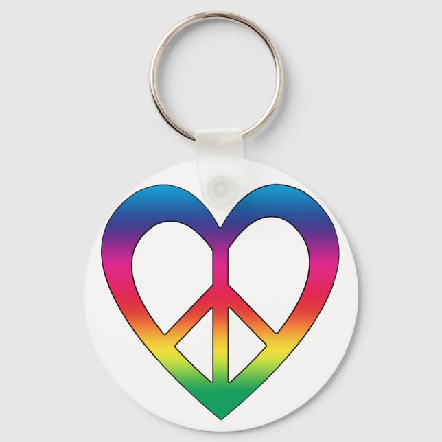Peace and Love Keychain (Front)