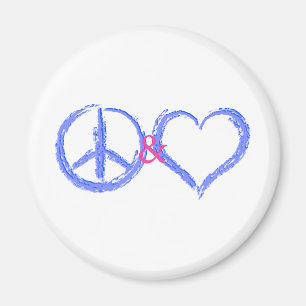 Peace and Love Magnet