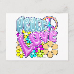 Peace And Love Postcard