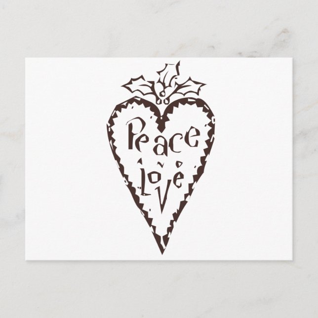 Peace and Love Postcard (Front)