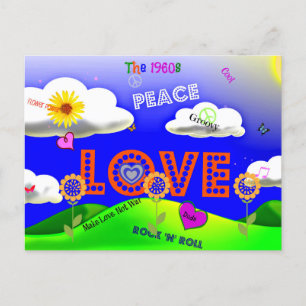 Peace and Love, the 1960s, Postcard