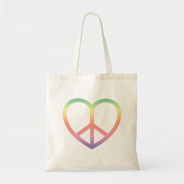Peace and Love Tote Bag (Front)