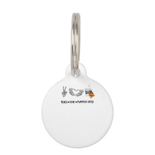 Peace And Pumpkin Spice, Halloween Skeletons Class Pet Tag