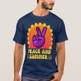 Peace and Summer 60s 70s Flower Power Summer gift T-Shirt