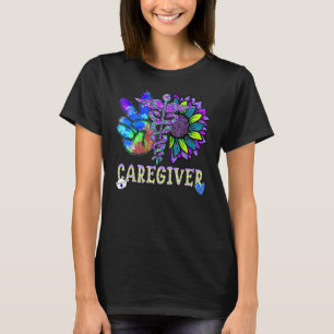 Peace And Sunflower Caregiver Medical Symbols The T-Shirt
