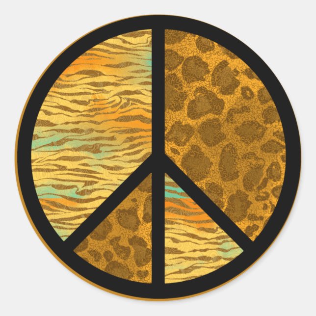Peace Animal Pattern Sticker (Front)