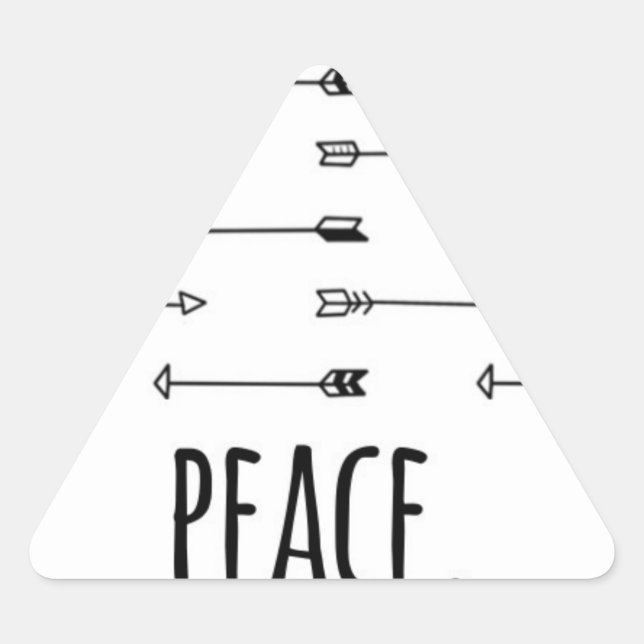 Peace arrow print pattern arrows hipster quote triangle sticker (Front)