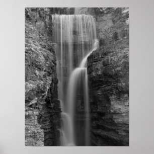 Peace At Indian Cliff Grayscale Poster