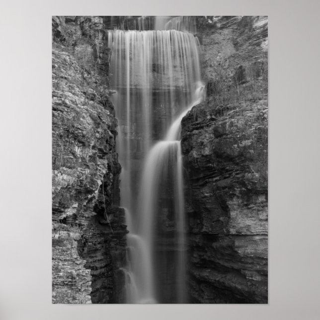 Peace At Indian Cliff Grayscale Poster (Front)