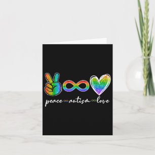 Peace Autism Love Infinity Symbol Autism Awareness Card