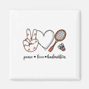 Peace Badminton Golfing Peace Hand Sign Badminton Magnet