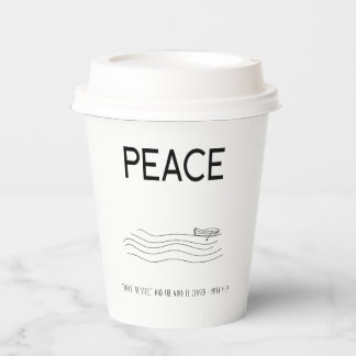 Peace Be still Boat in water Paper Cups