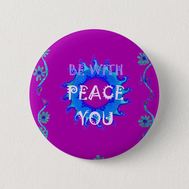 Peace Be With You 2 Inch Round Button (Front)