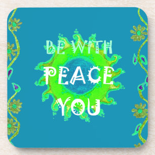 Peace Be with You Art Print Coaster