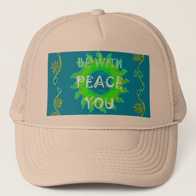 Peace Be with You Art Print Trucker Hat (Front)