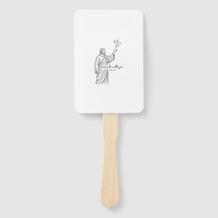 Peace Be With You Dove Christian Vintage Shirt Hand Fan
