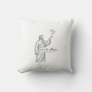 Peace Be With You Dove Christian Vintage Shirt Throw Pillow