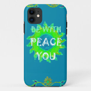 Peace Be With You: Inspirational Green and Yellow  iPhone 11 Case