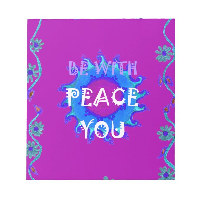 Peace Be With You Inspirational Print Notepad (Front)
