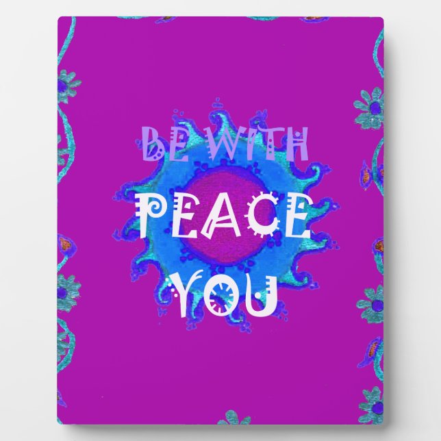 Peace Be With You Inspirational Print Plaque (Front)