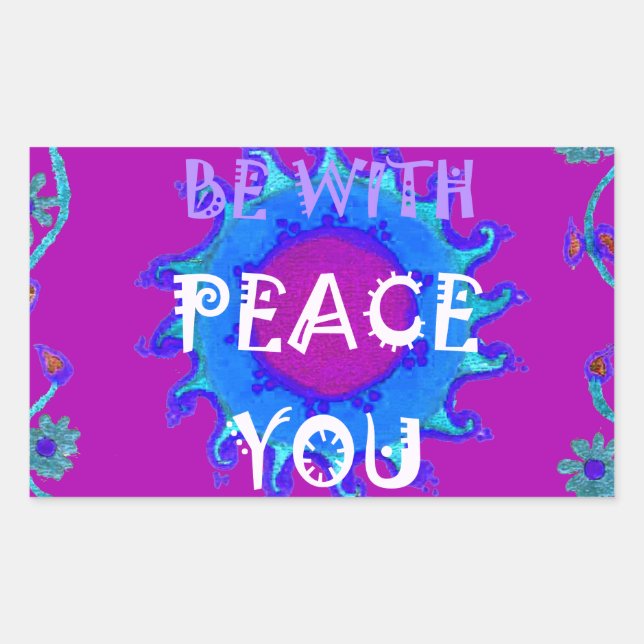 Peace Be With You Inspirational Print Sticker (Front)