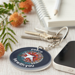Peace be with you keychain