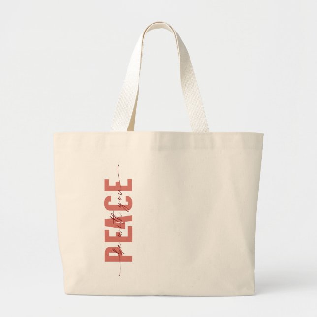 Peace be with you large tote bag (Front)