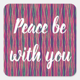 Peace Be With You Vintage Sticker