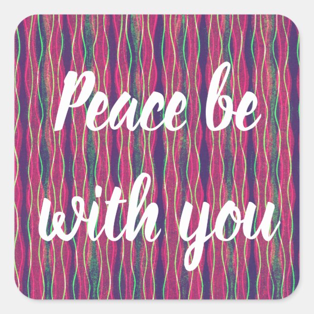 Peace Be With You Vintage Sticker (Front)