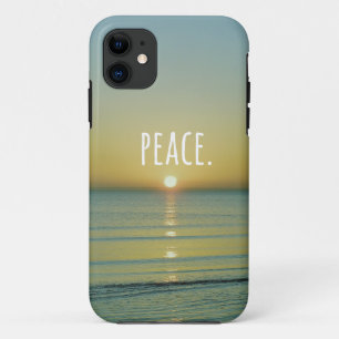 Peace Beach Word Art iPhone 11 Case