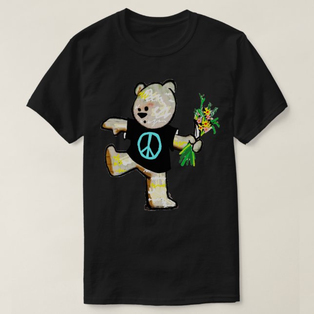 peace bear graffiti T-Shirt (Design Front)