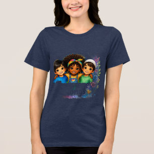 Peace Begins With Kindness   Diverse Kids Unity AR Tri-Blend Shirt