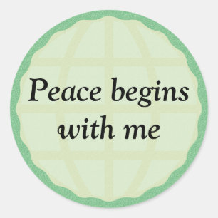 Peace Begins With Me Classic Round Sticker