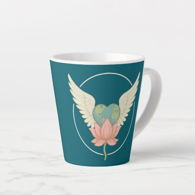 Peace Begins With Me Latte Mug (Right Angle)