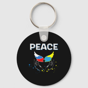 Peace Between Russia And Ukraine Keychain