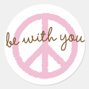 Peace-BeWithYou Classic Round Sticker