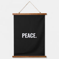 Peace black and white text minimalist anti war