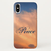 Peace Blue Sky Fluffy Pink Clouds Photo Celestial