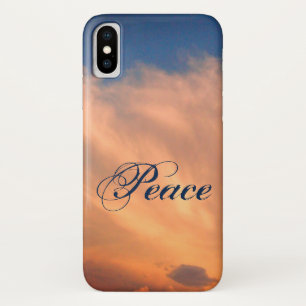 Peace Blue Sky Fluffy Pink Clouds Photo Celestial Case-Mate iPhone Case