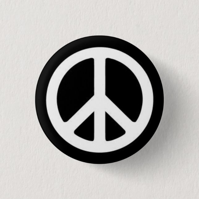 Peace BnW 1 Inch Round Button (Front)