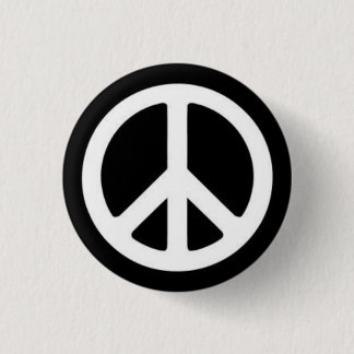 Peace BnW 1 Inch Round Button