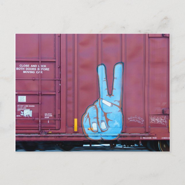 Peace Boxcar Art Postcard (Front)