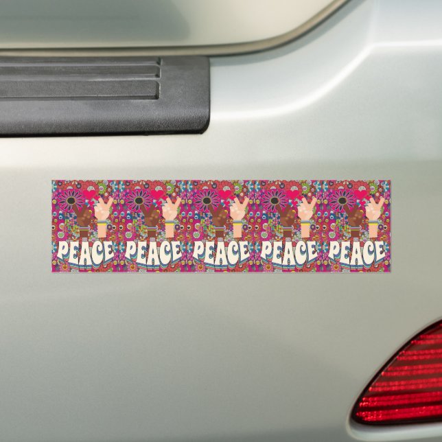 Peace Bumper Sticker (On Car)