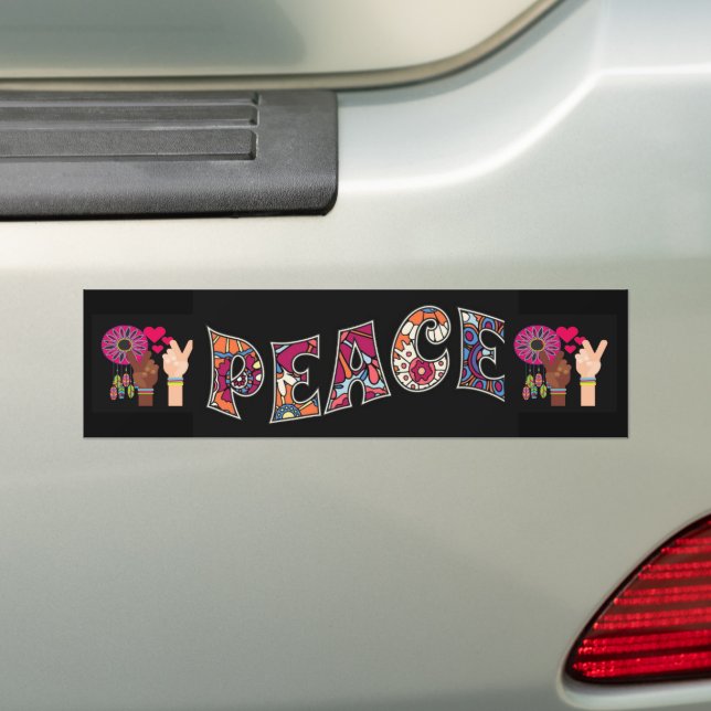 Peace Bumper Sticker (On Car)