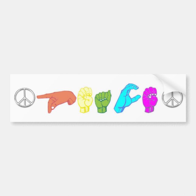 Peace Bumper Sticker (Front)